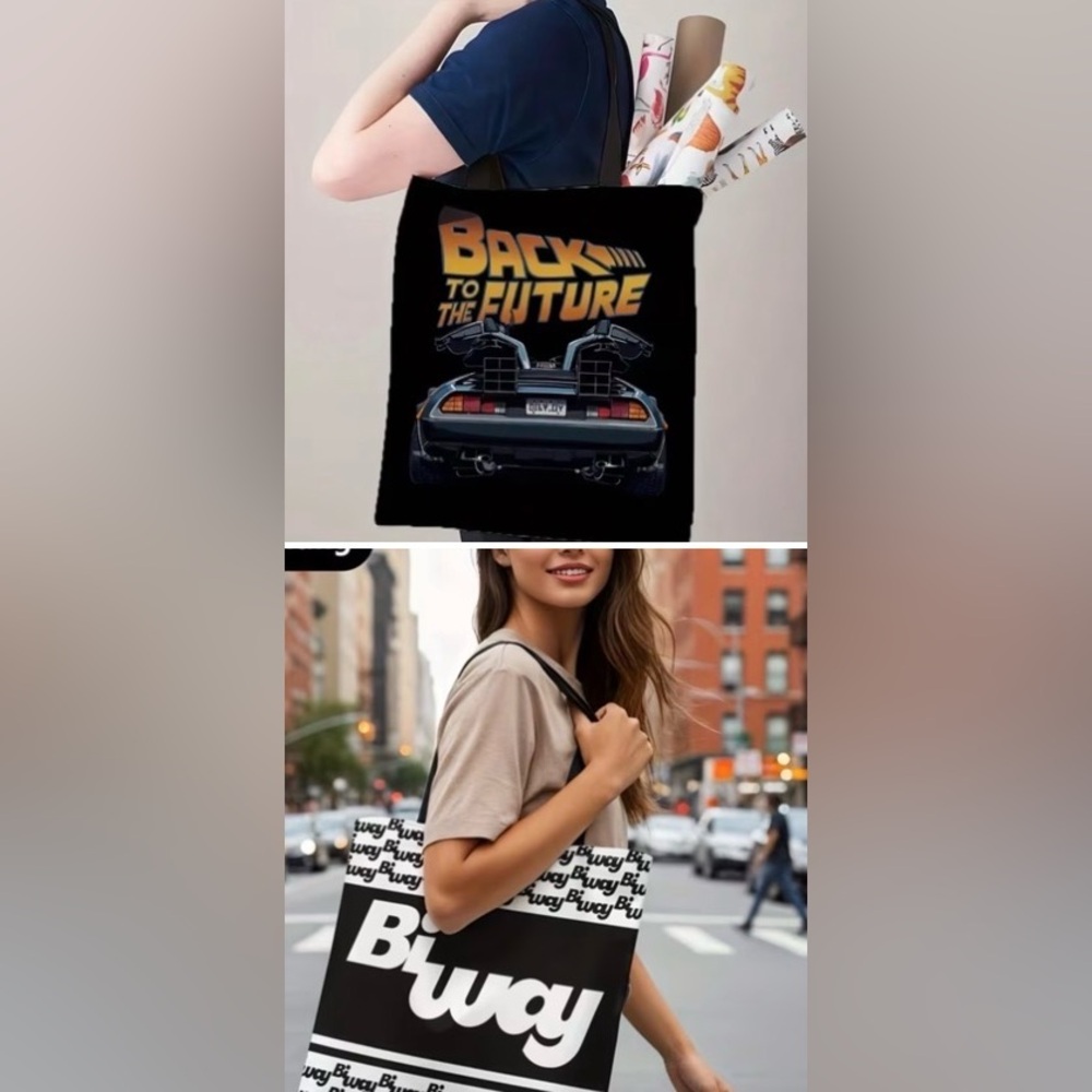 Back to the Future Tote Bag and BiWay Tote Bag
